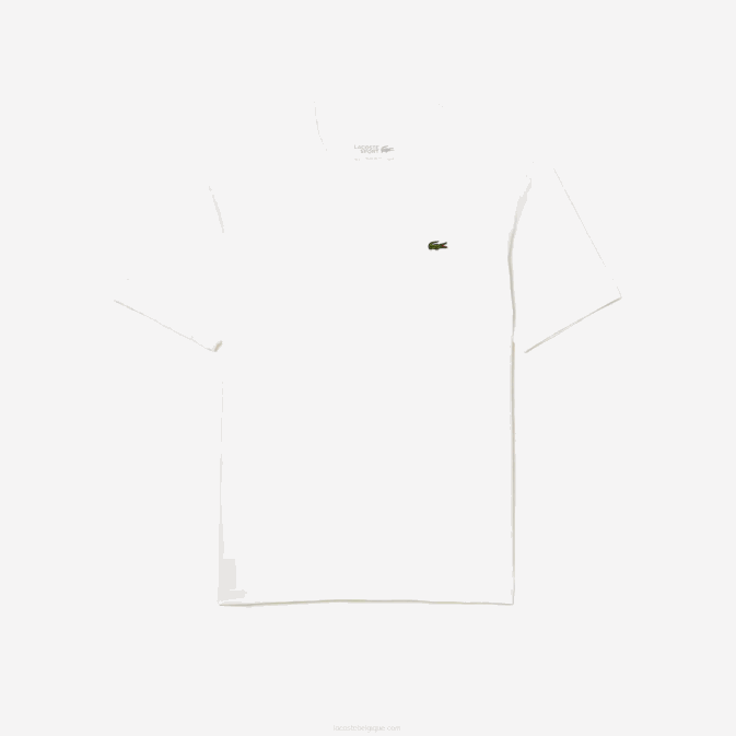 blanc 001 V6HV51 Hommes Lacoste t-shirt sport respirant