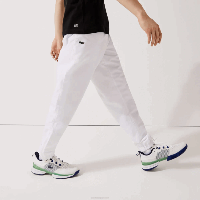 blanc 001 V6HV549 Hommes Lacoste pantalon de survêtement sport en tissu léger