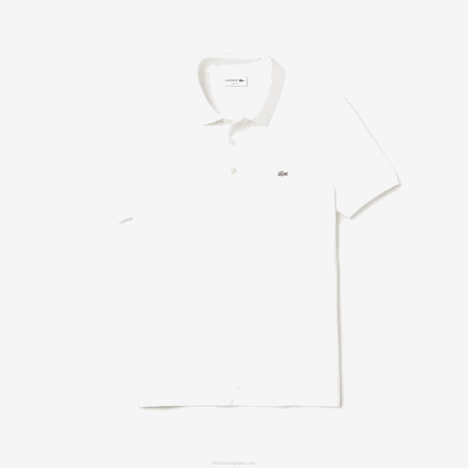 blanc 001 V6HV564 Hommes Lacoste polo stretch petit piqué coupe slim