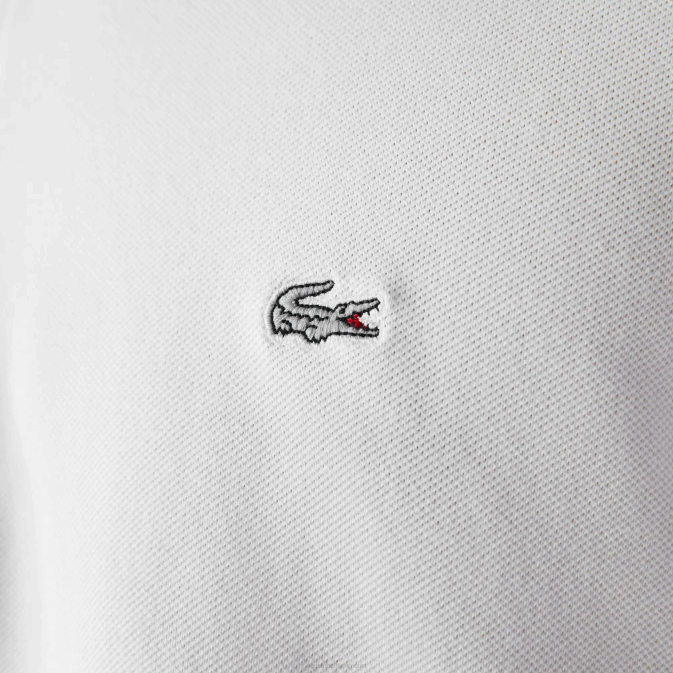 blanc 001 V6HV564 Hommes Lacoste polo stretch petit piqué coupe slim
