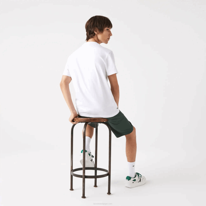 blanc 001 V6HV570 Hommes Lacoste t-shirt coupe classique xl imprimé crocodile