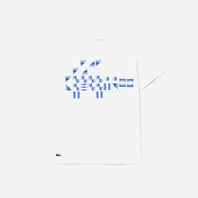 blanc 001 V6HV603 Hommes Lacoste t-shirt imprimé sport x novak djokovic