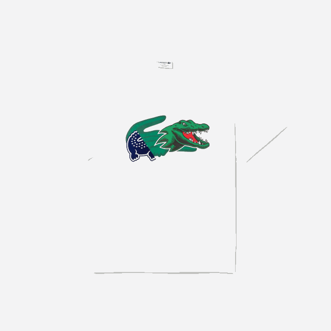blanc 001 V6HV608 Hommes Lacoste t-shirt oversize en crocodile coupe décontractée