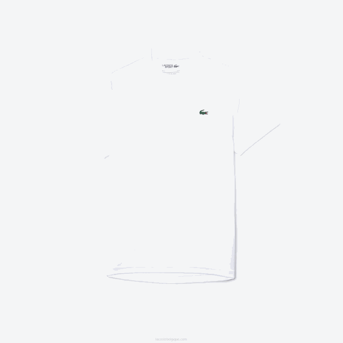 blanc 001 V6HV671 Hommes Lacoste t-shirt sport respirant en piqué