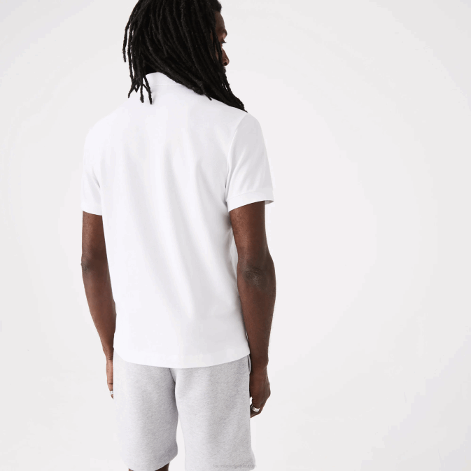 blanc 001 V6HV80 Hommes Lacoste polo piqué de coton stretch smart paris