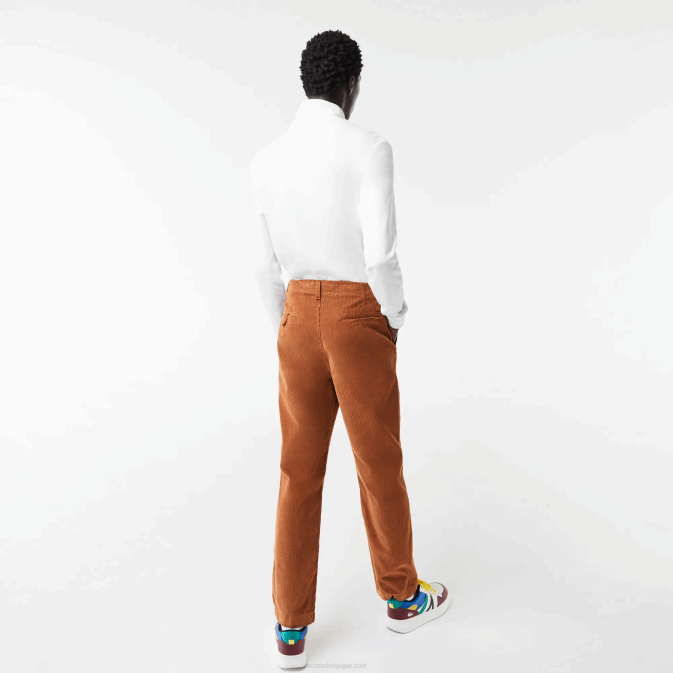 blanc 001 V6HV803 Hommes Lacoste t-shirt à col roulé en coton bio