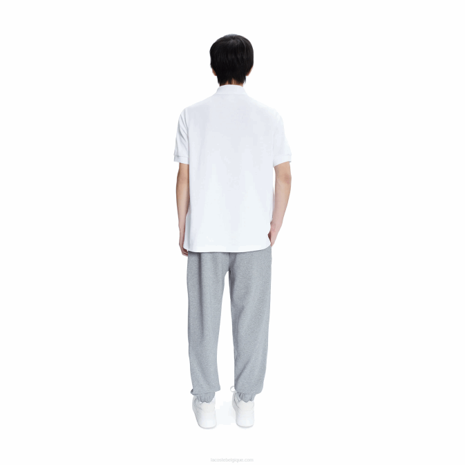 blanc 001 V6HV927 Hommeslacoste x apc polo ample en petit piqué de coton