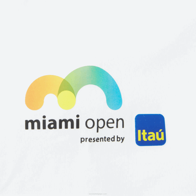 blanc 001 V6HV933 Hommes Lacoste miami ouvert t-shirt graphique