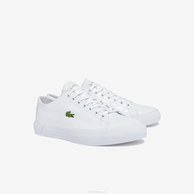 blanc 21g V6HV1750 Hommes Lacoste baskets gripshot en cuir et synthétique