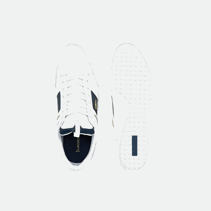 blanc 21g V6HV1771 Hommes Lacoste baskets chaymon en cuir et fibre de carbone