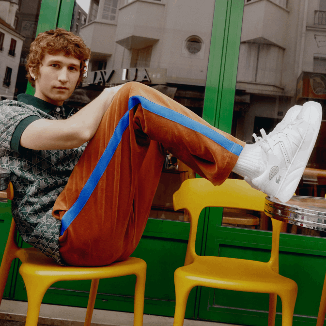 blanc 21g V6HV1823 Hommes Lacoste baskets en cuir l005