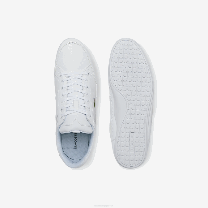 blanc 21g V6HV1867 Hommes Lacoste baskets chaymon en synthétique et cuir