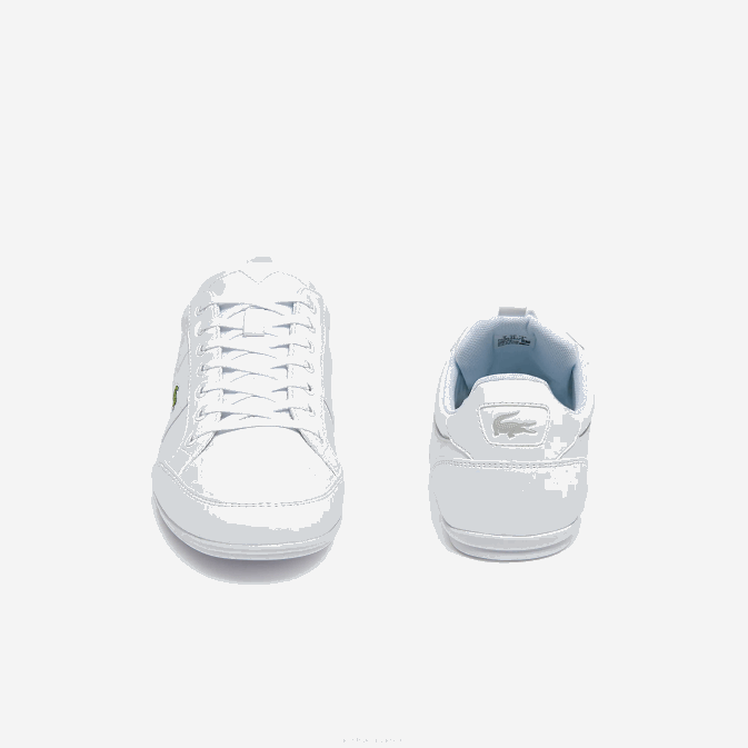 blanc 21g V6HV1867 Hommes Lacoste baskets chaymon en synthétique et cuir