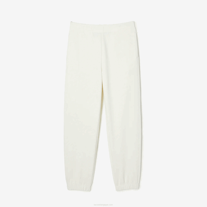 blanc 70v V6HV2551 femmes Lacoste pantalon de jogging en coton mélangé
