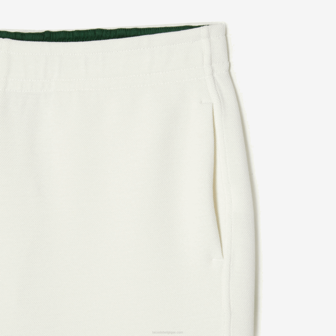 blanc 70v V6HV2551 femmes Lacoste pantalon de jogging en coton mélangé