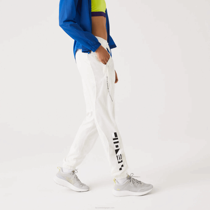 blanc 70v V6HV2554 femmes Lacoste pantalon de survêtement à imprimé marin
