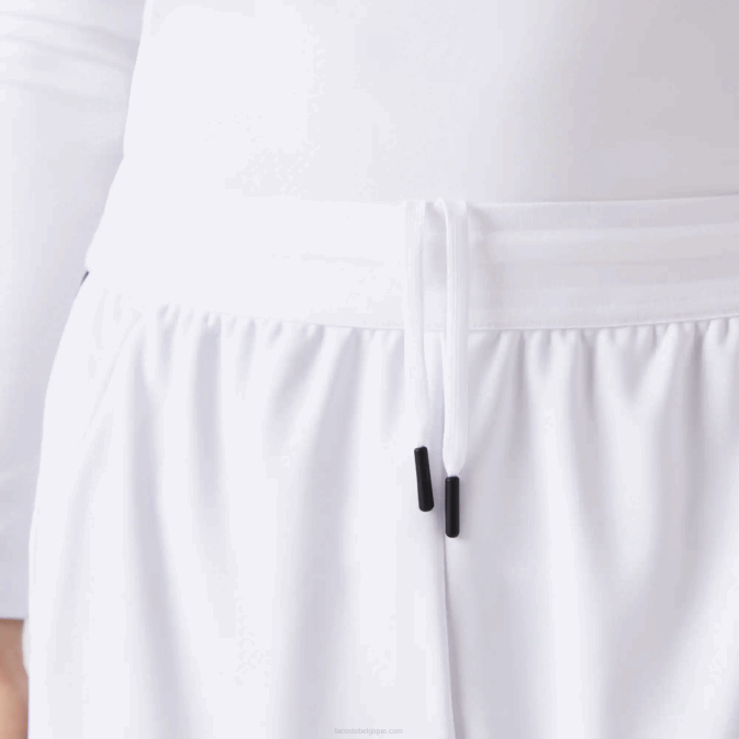 blanc 800 V6HV1536 Hommes Lacoste short de tennis sport à imprimé contrastant