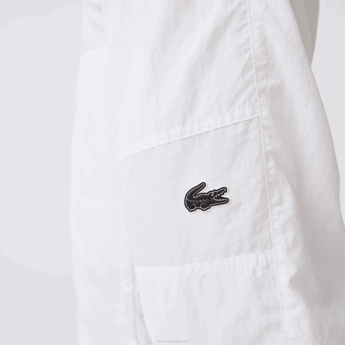 blanc b5l V6HV1106 Hommes Lacoste pantalon de jogging patchwork déperlant