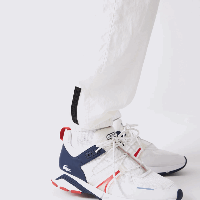 blanc b5l V6HV1106 Hommes Lacoste pantalon de jogging patchwork déperlant