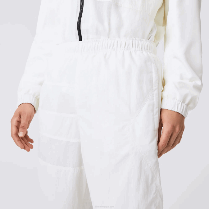 blanc b5l V6HV1106 Hommes Lacoste pantalon de jogging patchwork déperlant