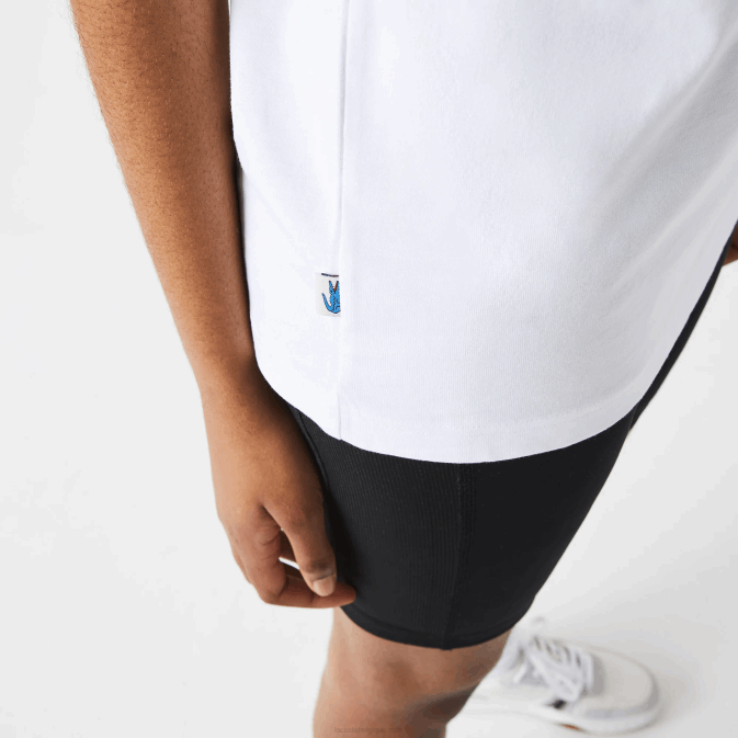 blanc bleu jaune d1q V6HV941 Hommes Lacoste t-shirt en coton vivant