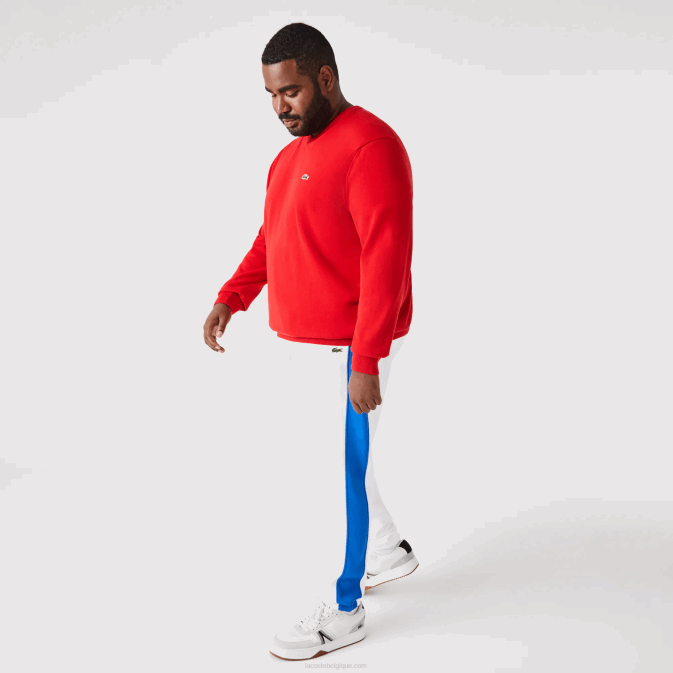 blanc bleu lmq V6HV1060 Hommes Lacoste pantalon de jogging à bandes contrastantes