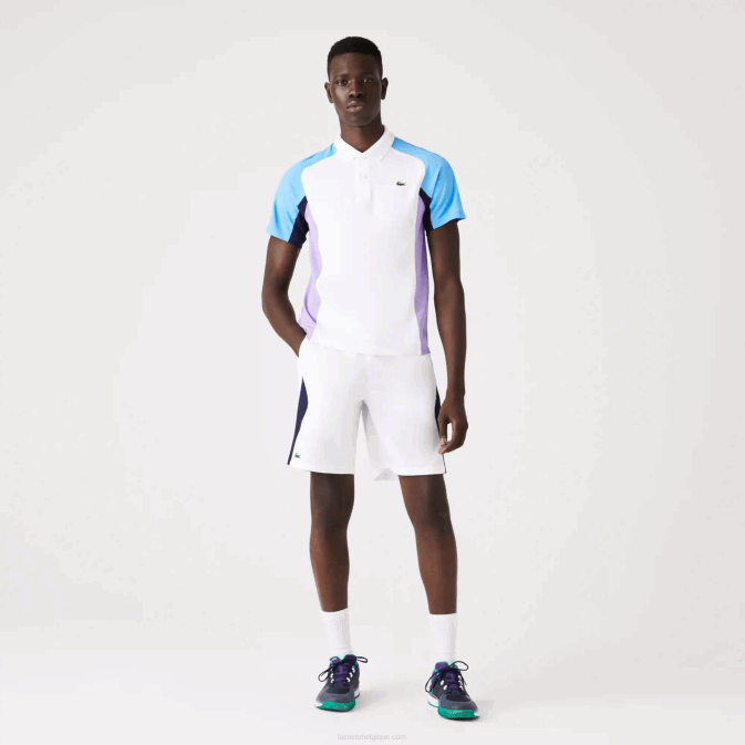 blanc bleu marine 522 V6HV1330 Hommes Lacoste short de tennis sans coutures sport regular fit