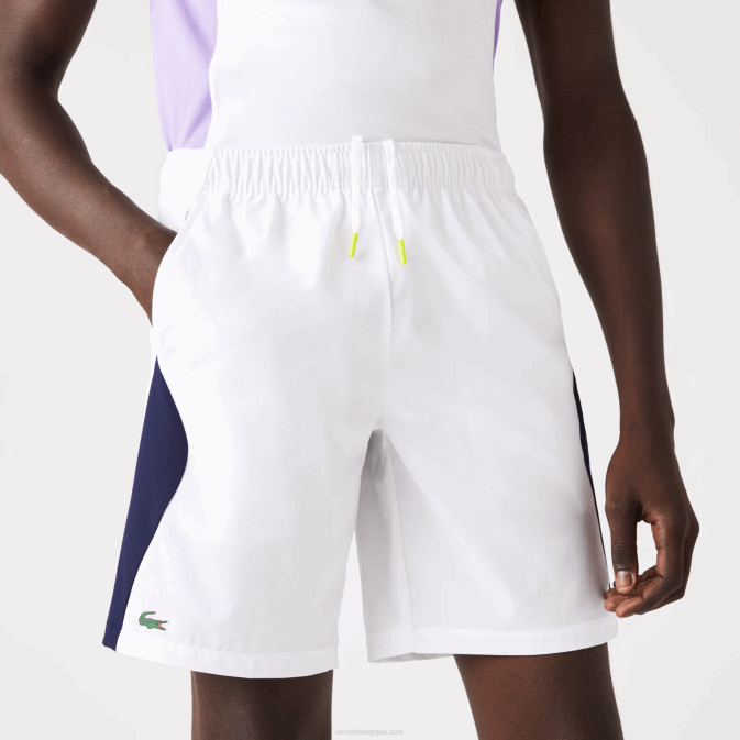 blanc bleu marine 522 V6HV1330 Hommes Lacoste short de tennis sans coutures sport regular fit