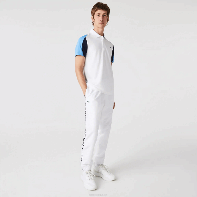 blanc bleu marine 5yp V6HV556 Hommes Lacoste polo de tennis en piqué anti-dérapant sport regular fit