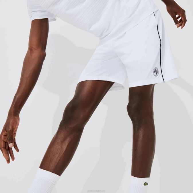 blanc bleu marine aj0 V6HV1547 Hommes Lacoste short stretch léger sport french open edition