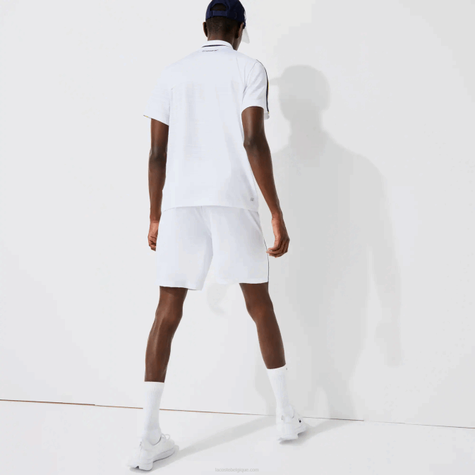 blanc bleu marine aj0 V6HV1547 Hommes Lacoste short stretch léger sport french open edition