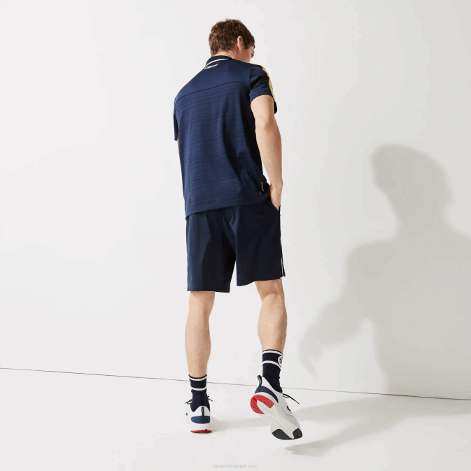 blanc bleu marine r20 V6HV1546 Hommes Lacoste short stretch léger sport french open edition