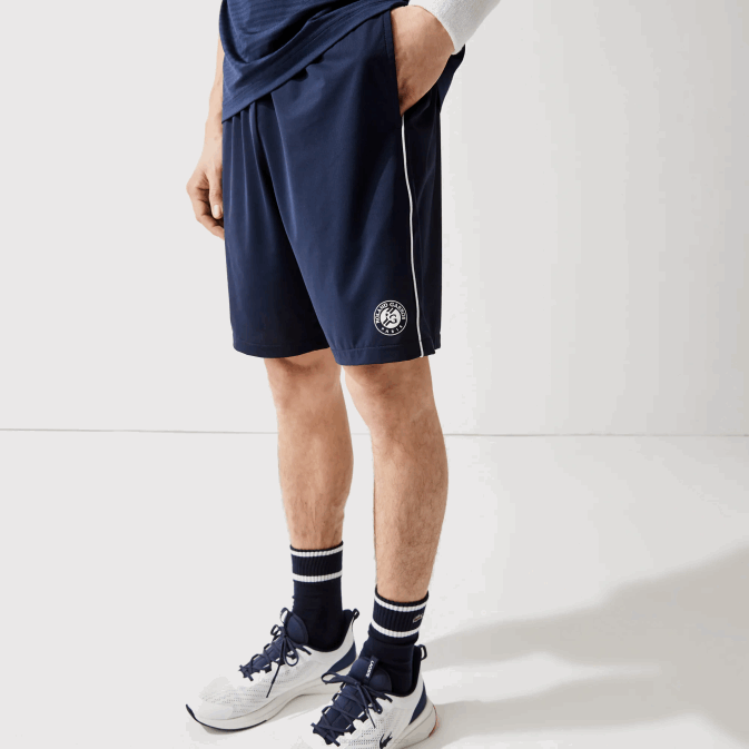 blanc bleu marine r20 V6HV1546 Hommes Lacoste short stretch léger sport french open edition