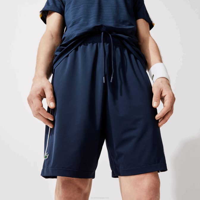 blanc bleu marine r20 V6HV1546 Hommes Lacoste short stretch léger sport french open edition