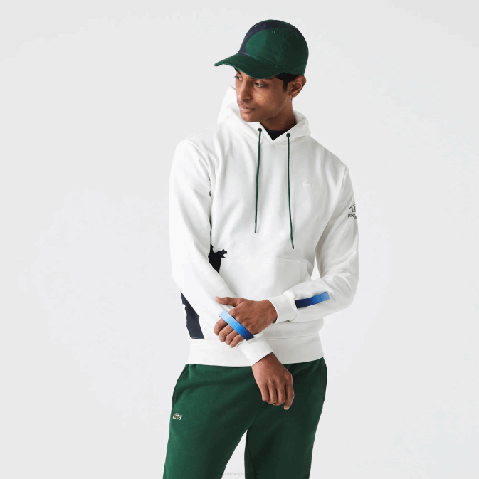 blanc bleu marine vert ppj V6HV1124 Hommes Lacoste sweat à capuche sport x theo curin en coton bio