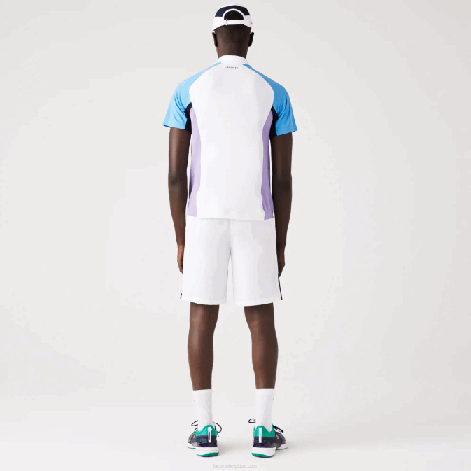 blanc bleu marine violet 6hu V6HV779 Hommes Lacoste polo de tennis sport thermorégulateur en piqué