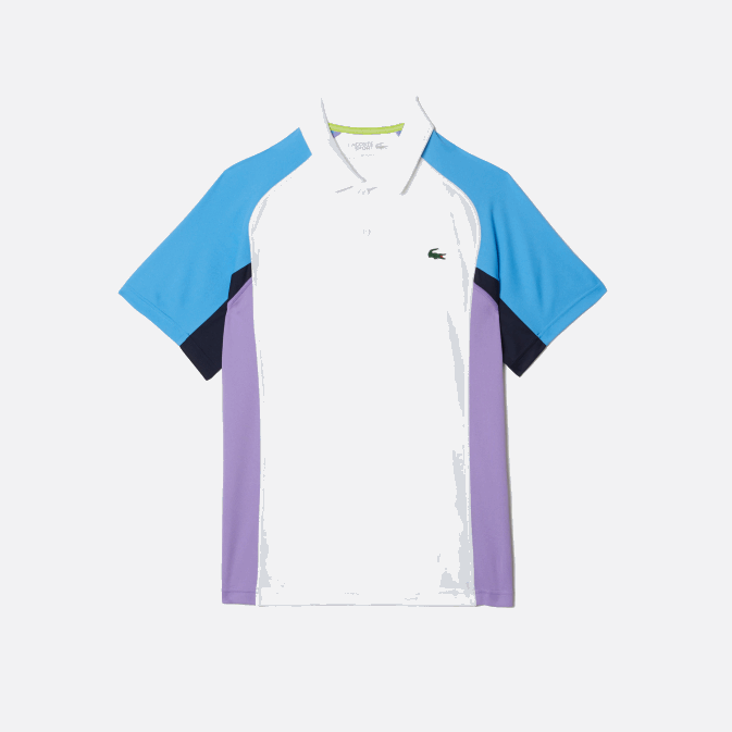 blanc bleu marine violet 6hu V6HV779 Hommes Lacoste polo de tennis sport thermorégulateur en piqué