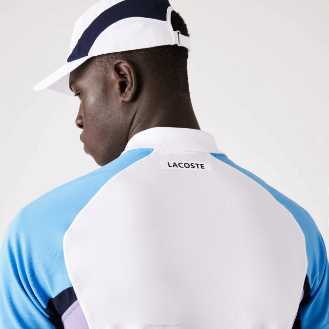 blanc bleu marine violet 6hu V6HV779 Hommes Lacoste polo de tennis sport thermorégulateur en piqué