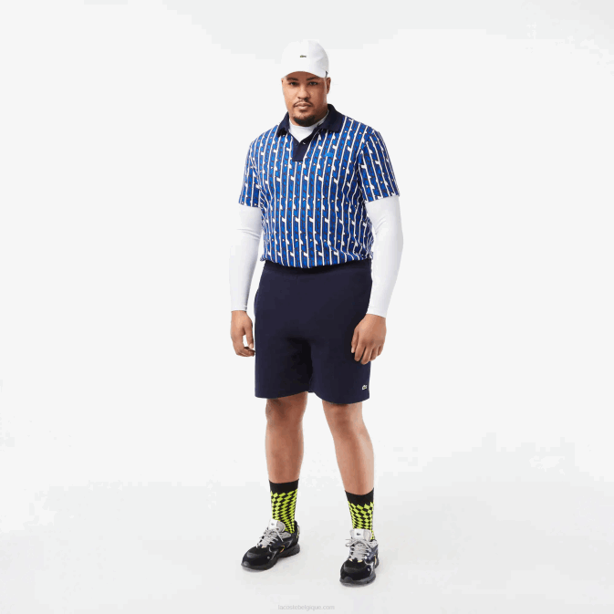 blanc bleu quelconque V6HV4 Hommes Lacoste polo imprimé bicolore active movement