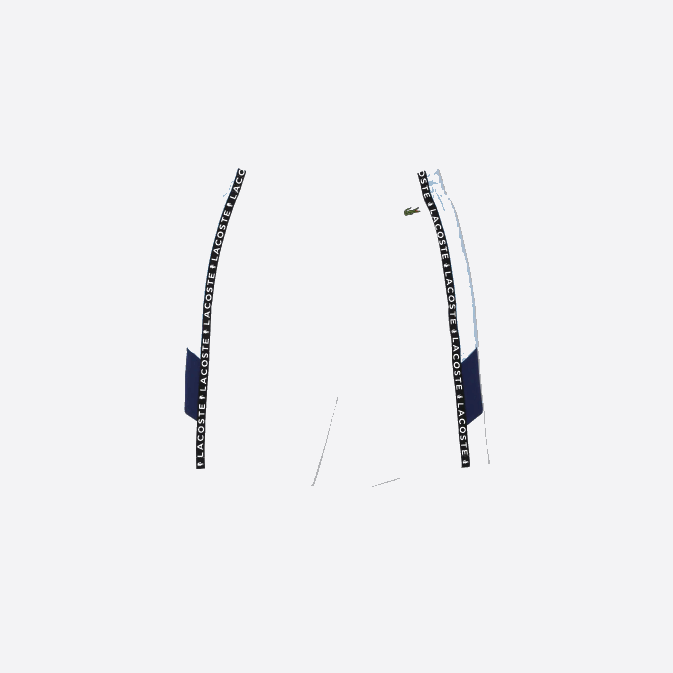 blanc bleu vl3 V6HV1602 Hommes Lacoste bermuda en molleton à bandes lettrées