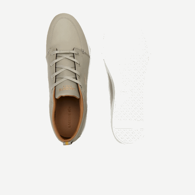 blanc cassé 18c V6HV1719 Hommes Lacoste chaussures bateau en cuir bayliss