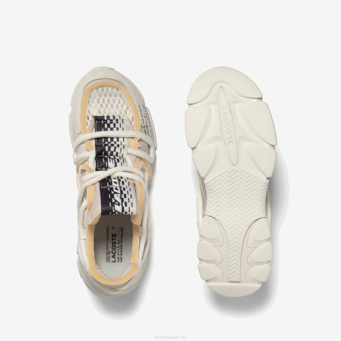 blanc cassé 18c V6HV1731 Hommes Lacoste baskets en textile l003 active