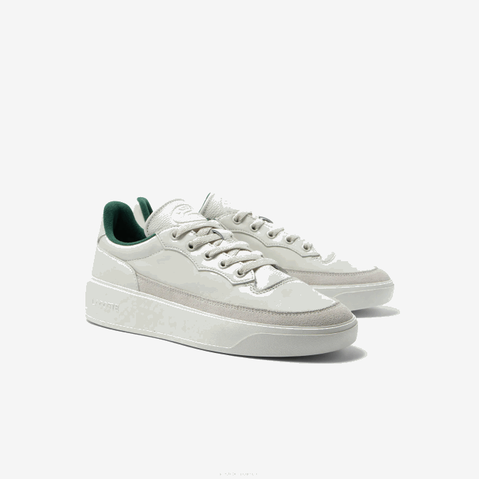 blanc cassé 18c V6HV1739 Hommes Lacoste baskets g80 club en cuir ton sur ton