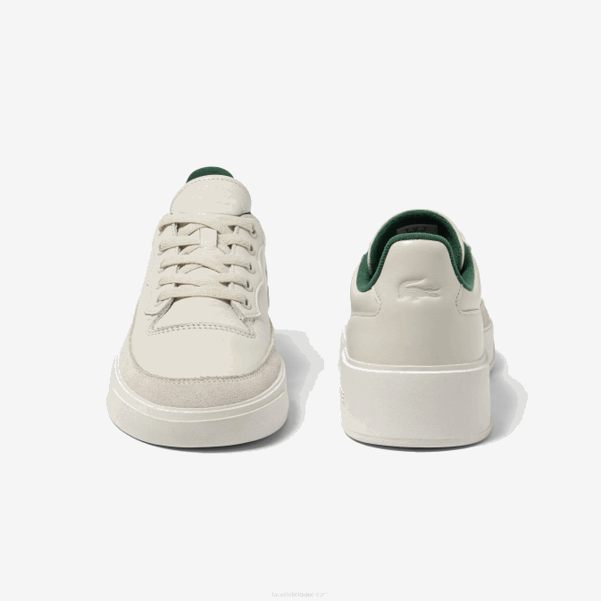 blanc cassé 18c V6HV1739 Hommes Lacoste baskets g80 club en cuir ton sur ton
