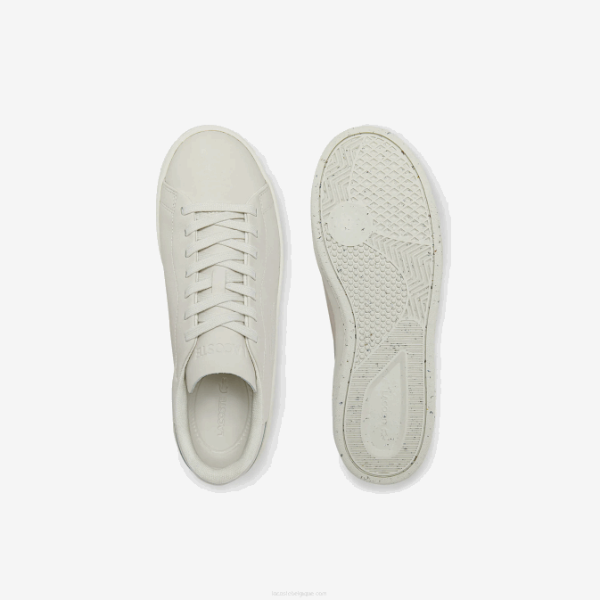 blanc cassé 18c V6HV1873 Hommes Lacoste baskets court zero en cuir