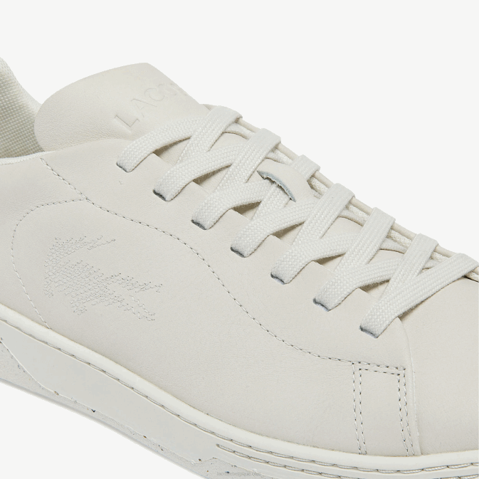 blanc cassé 18c V6HV1873 Hommes Lacoste baskets court zero en cuir