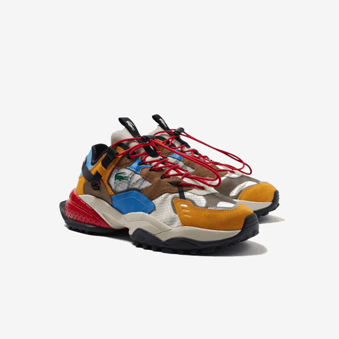 blanc cassé et bleu clair wb8 V6HV1779 Hommes Lacoste l-guard breaker textile chaussures de plein air