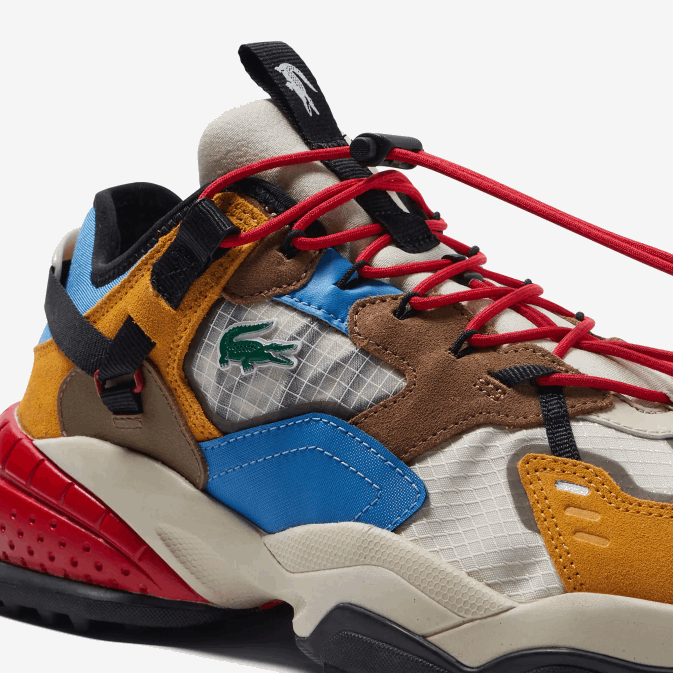 blanc cassé et bleu clair wb8 V6HV1779 Hommes Lacoste l-guard breaker textile chaussures de plein air