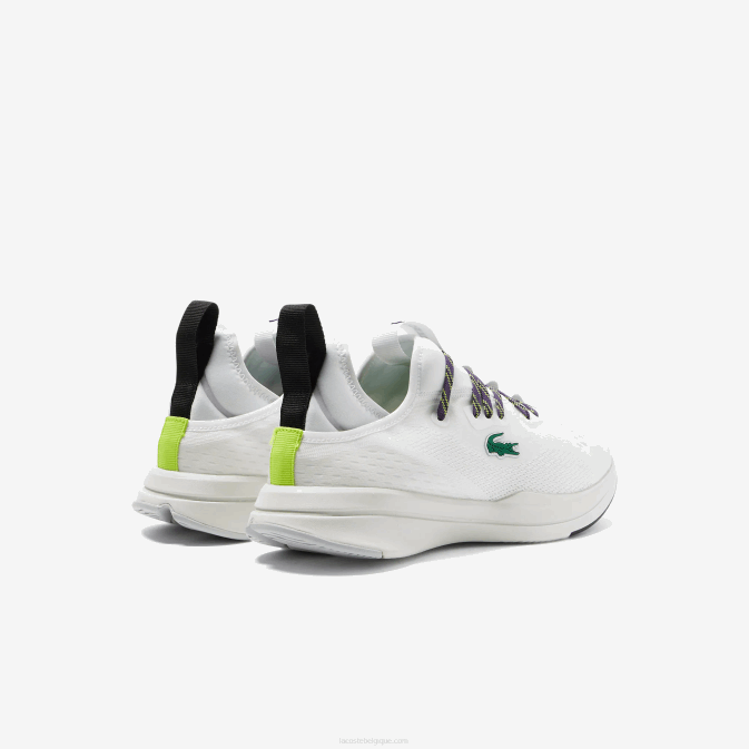 blanc et blanc cassé 65t V6HV1795 Hommes Lacoste baskets en textile confort run spin