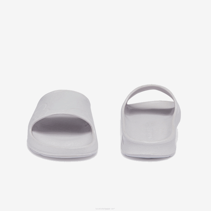 blanc et blanc cassé 65t V6HV1880 Hommes Lacoste claquettes en synthétique à logo croco 20